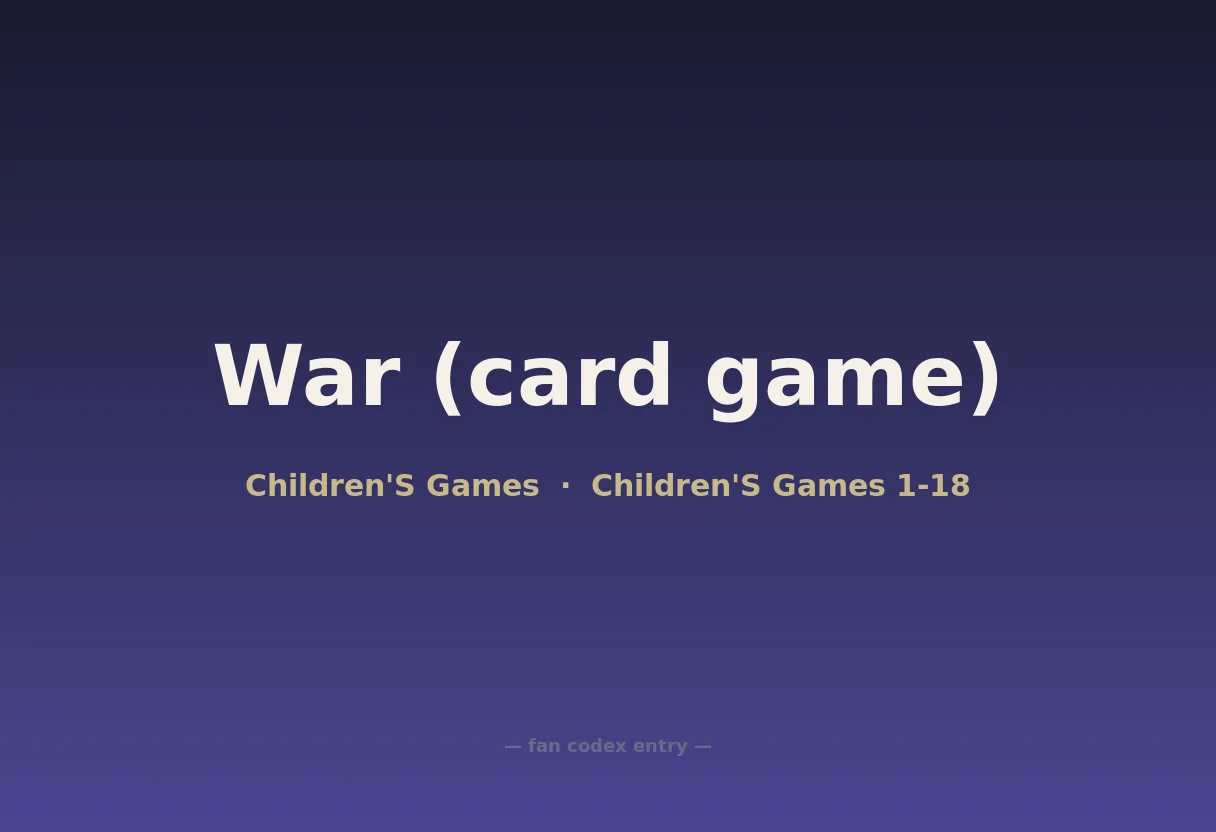 War (card game)